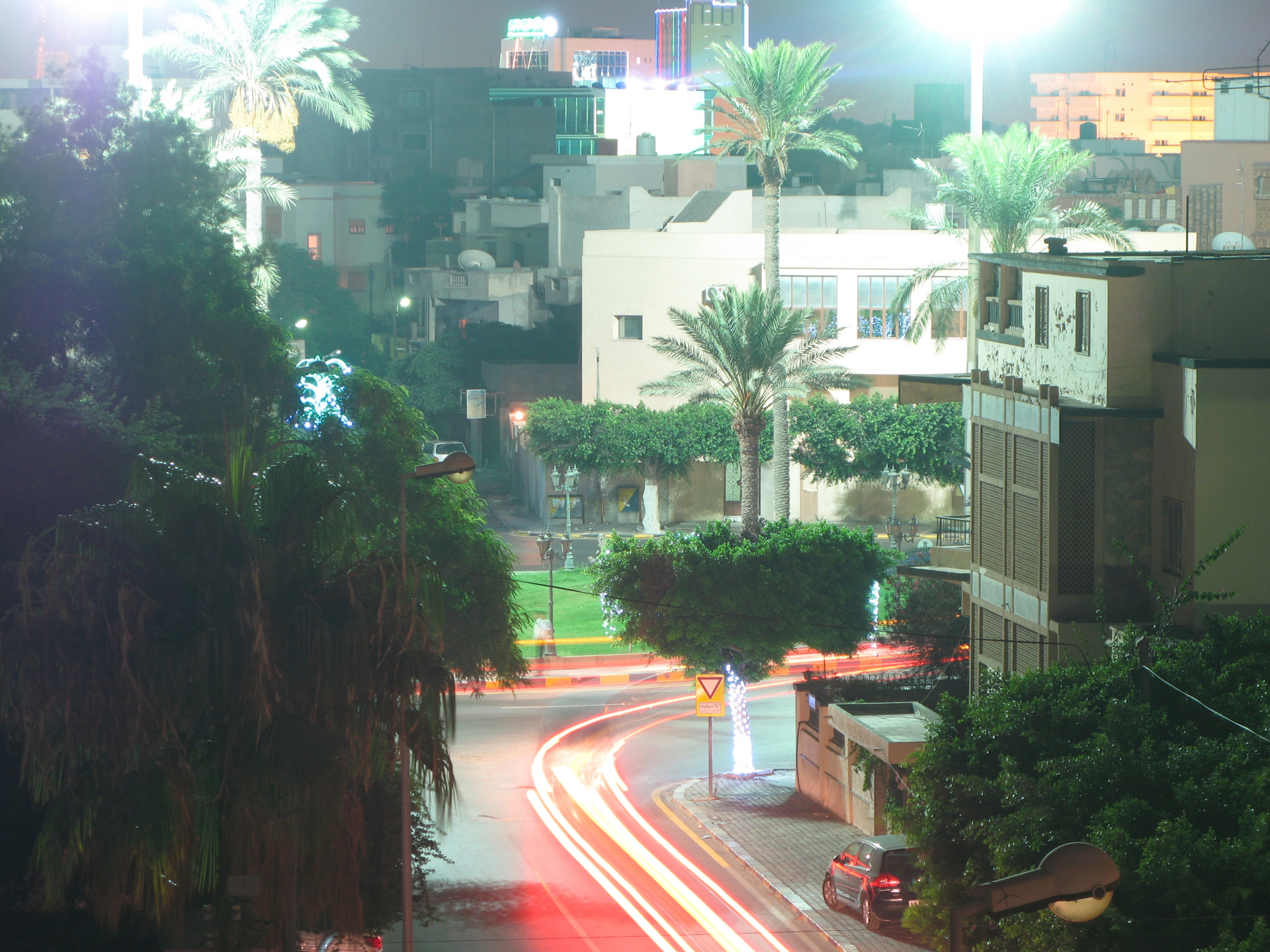 View to roundabout, Kahled Bin Walid Street. 2009, C-Type print.